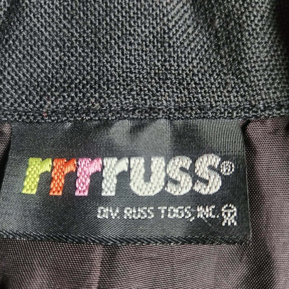 Vintage 70's‎ rrrruss Russ  Women's Blazer Jacket Black Union Made Size S/M